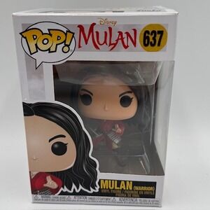 Funko Pop Disney Mulan Warrior 637 Vinyl Figure Red Outfit Live Action Movie